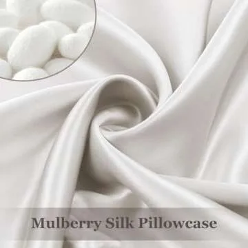 Adubor Silk Pillowcase - Mulberry Silk Pillow Case, 23 Momme 6A Grade Fibers, 900 Thread Count, Silk Pillow Cases for Hair and Skin Health, with Hidden Zipper (Queen 20''x30'', Lvory White, 1PC)