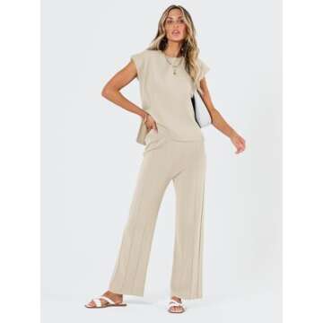 LILLUSORY Summer Vacation Matching Sets for Women - Stylish Knit Outfits