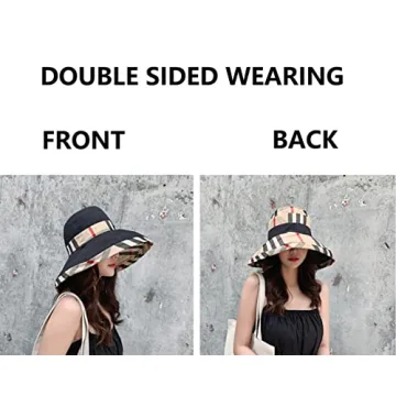 Plaid Bucket Hat for Sun Protection and Style