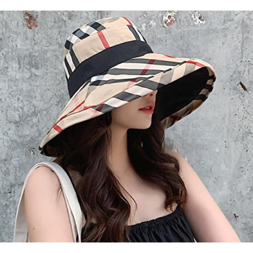 Plaid Bucket Hat for Sun Protection and Style