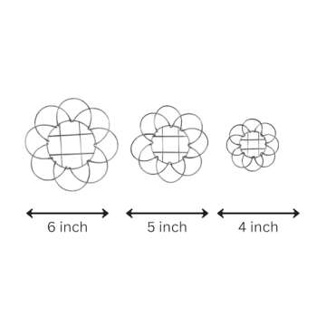 3 PCS Metal Flower Arranger: Versatile and Reusable Floral Grids for Effortless Arrangements