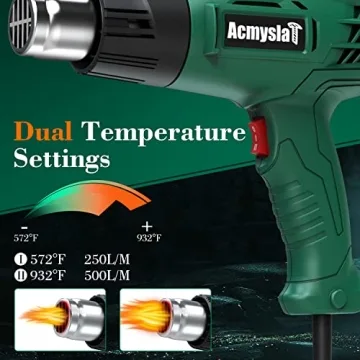 AcmyslaT 1800W Heavy Duty Hot Air Gun Kit for Crafts