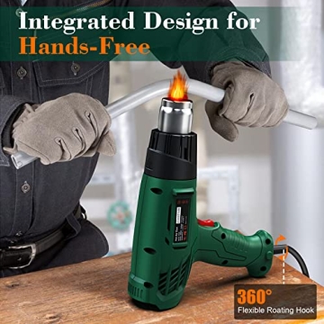 AcmyslaT 1800W Heavy Duty Hot Air Gun Kit for Crafts