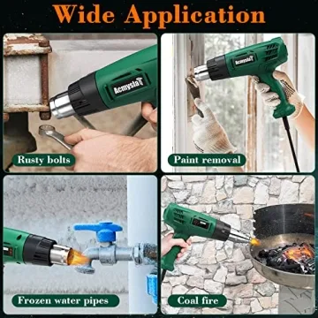 AcmyslaT 1800W Heavy Duty Hot Air Gun Kit for Crafts
