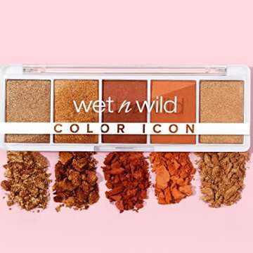 wet n wild Color Icon Eyeshadow Makeup 5 Pan Palette, Matte, Shimmer, Metallic, Long Wearing, Rich Buttery Pigment, Cruelty Free - Sundaze