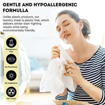 ECO ROOTS Laundry Detergent Sheets 64 loads | ECO FRIENDLY Unscented Sheets, Laundry Sheet, Liquidle...