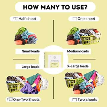 ECO ROOTS Laundry Detergent Sheets 64 loads | ECO FRIENDLY Unscented Sheets, Laundry Sheet, Liquidless Travel Size Laundry Strips Detergent, Washer Sheets, Zero Waste Plastic Free Sustainable Products