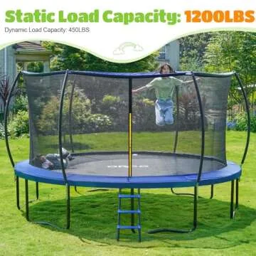 ORCC 1200LBS Weight Capacity Trampoline 16 15 14 12 10 8FT Without Basketball Hoop Water Sprinkler S...