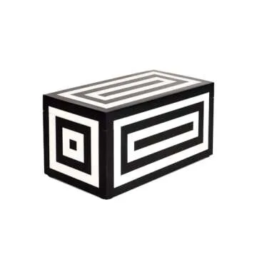 Handicrafts Home Handmade Concentric Collection Decorative Jewelry Box Organizer – Keepsakes, Trinkets, and Home Decor – Antique Coffee Table Storage, Memory Box, Farmhouse Style Decor, 10x5x5