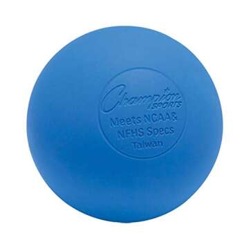 Champion Sports Colored Lacrosse Balls: Blue Official Size Sporting Goods Equipment for Professional...