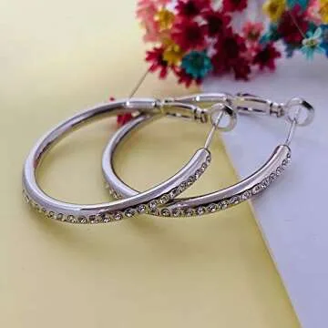 Buy YUQIGG Silver Hoop Earrings - Stunning CZ Design for Women