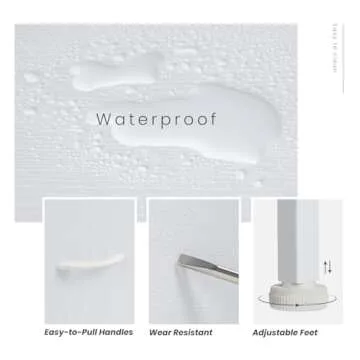 Sweetcrispy Dresser for Bedroom, Drawer Dresser Organizer Storage with 5 Drawers Short Dresser, Chest of Drawers with Fabric Bin, Steel Frame, Wood Top for Bedroom, Entryway