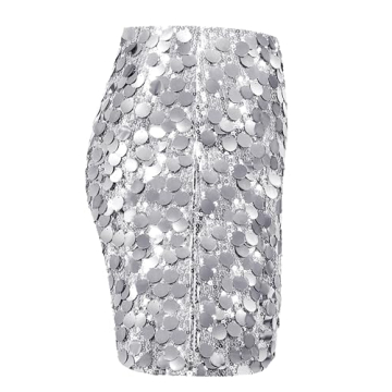 MANER Women's Sequin Mini Skirt for Night Out Events