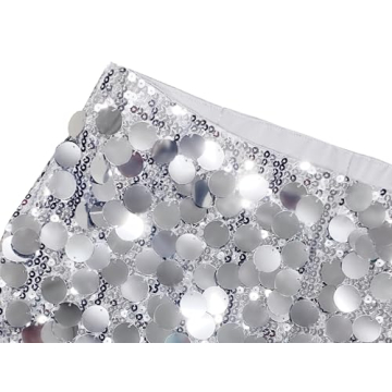 MANER Women's Sequin Mini Skirt for Night Out Events