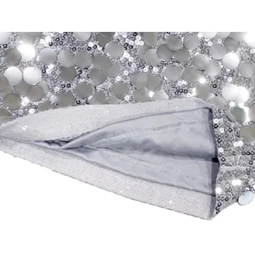 MANER Women's Sequin Mini Skirt for Night Out Events