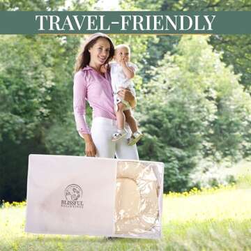 Blissful Beginnings Organic Baby Lounger - Adjustable Infant Pillow