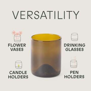 Sustainable IWAS Upcycled Olive Drinking Glasses Set