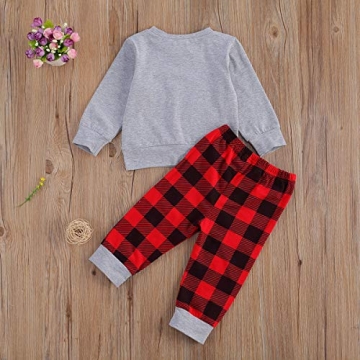 Arvbitana Toddler Plaid Outfit for Christmas and Holidays