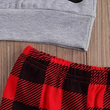 Arvbitana Toddler Plaid Outfit for Christmas and Holidays