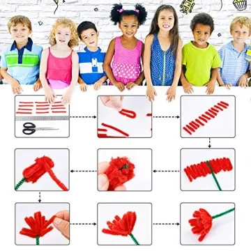 Caydo Pipe Cleaners 324 Pieces for Colorful Crafting Fun