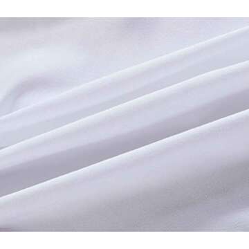 Sheets & Beyond Wrap Around Solid Microfiber Luxury Hotel Quality Fabric Bedroom Gathered Ruffled Bedding Bed Skirt 14 Inch Drop (Queen, White)