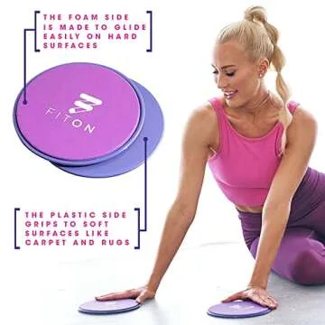 FitOn Core Sliders - Versatile Dual-Sided Exercise Discs