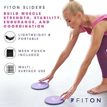 FitOn Core Sliders - Versatile Dual-Sided Exercise Discs