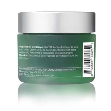 ClarityRx Cold Compress Soothing Cucumber Face Mask, Natural Plant-Based Cooling Facial Treatment wi...