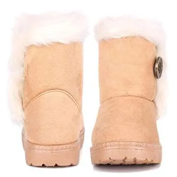 Femizee Toddler Girls Boots - Warm Winter Snow Boots for Kids