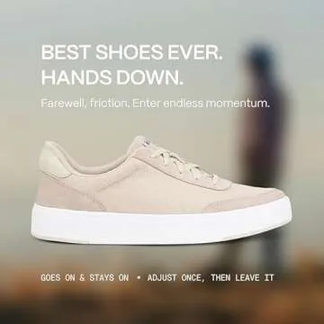 Kizik The Prague Slip-On Sneaker, Casual Trendy Hands Free Shoes Prague Bone Wide M8.5 / W10