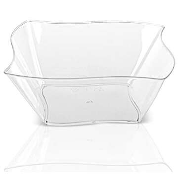 Lawei 100 pack 5 oz Mini Dessert Cups with Spoons - Mini Dessert Plates Disposable Bowls for Chocola...