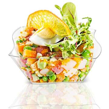 Lawei 100 pack Mini Dessert Cups with Spoons - 5 oz