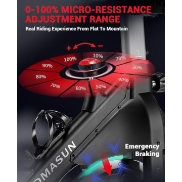 DMASUN Exercise Bike for Quiet Home Workouts