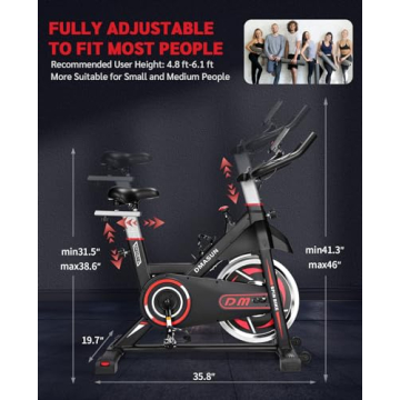 DMASUN Exercise Bike for Quiet Home Workouts