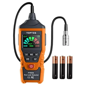 TopTes PT520A Natural Gas Detector with 17-Inch Gooseneck - Reliable Gas Leak Detection for Home & R...