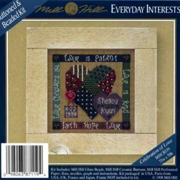 Celebrate Love Cross Stitch Kit | Beaded & Personalized Design