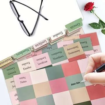 Bible Tabs for Women/Men/Kids, Laminated 100 PCS Full Set Catholic Bible Tabs Old and New Testament, Waterproof & Durable, with 19 Blank Tabs