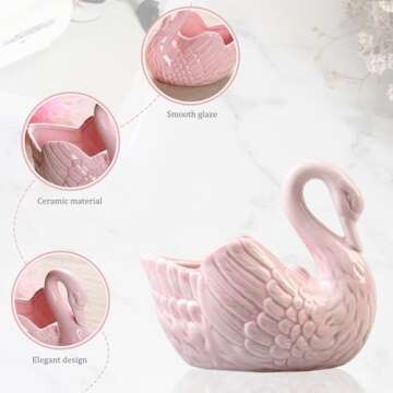Meyrwoy Swan Succulent Plant Pot - Elegant Home Decoration