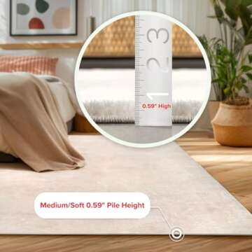 nuLOOM 2' x 10' Cozy Plush SuperiorWash Area Rug, Machine Washable, Non-Slip, Soft Fluffy Shag Carpe...