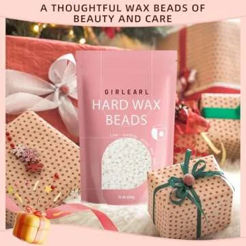 GIRLEARLE 1lb Wax Beads for Hair Removal - Unscented Hard Wax Beads Refill for Professional Full Body Waxing - Ideal for Facial, Brazilian Bikini, Legs, and Underarms at Home for Women and Men (White)
