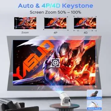 Compact WiFi Mini Projector with High-Quality 4K Support