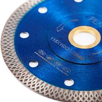 PEAKIT Tile Cutter Blade 4.5 Inch Porcelain Diamond Blade Ceramic Cutting Disc Wheel for Angle Grinder, Reversible Color