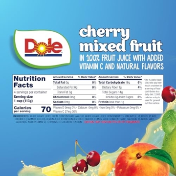 Dole Cherry Mixed Fruit in 100% Juice 4-Pack