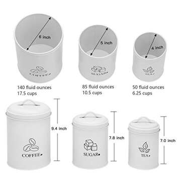 G.a HOMEFAVOR Farmhouse Kitchen Canisters Set of 3