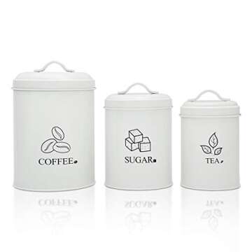 G.a HOMEFAVOR Farmhouse Kitchen Canisters Set of 3