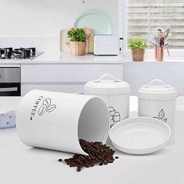 G.a HOMEFAVOR Farmhouse Kitchen Canisters Set of 3
