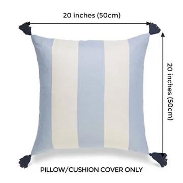 Hofdeco Coastal Pillow Cover - Sky Blue Stripes, 20x20