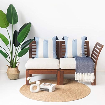 Hofdeco Coastal Pillow Cover - Sky Blue Stripes, 20x20