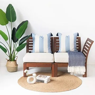 Hofdeco Coastal Pillow Cover - Sky Blue Stripes, 20x20