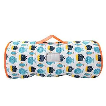Toddler Nap Mat for Daycare with Fleece Blanket & Pillow